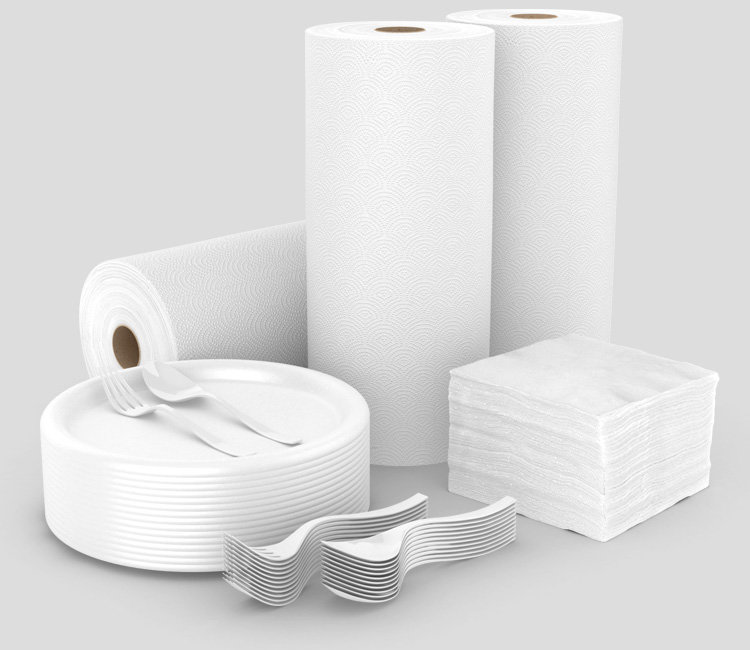 Hinckley Springs� breakroom supplies includes cutlery, napkins, paper towels and paper plates, available for delivery to your office in Nebraska, Kansas, Missouri, Iowa, Illinois, Indiana and Wisconsin